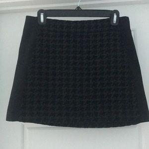 Black Rachel Roy houndstooth mini skirt